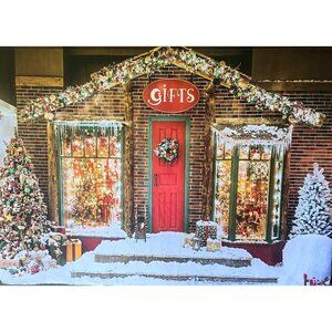 Kate Backdrop Fabric 5' x 7' Christmas Store Snow Photography Wrinkle Resistant